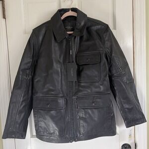 Andrew Marc New York Leather Jacket Men's Size M Style MM7A1349 Black New